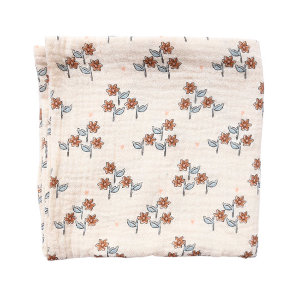 Muselina Floral Crudo A La Cueillette 120x120 cm