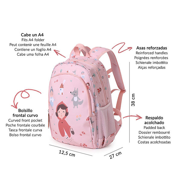 Mochila Mediana Little Red Con Llavero Tutete