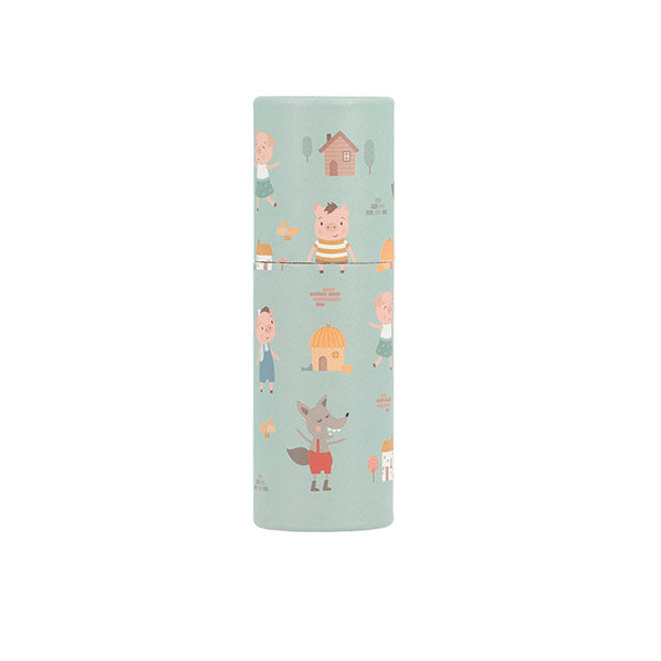 Tubo 12 Lápices Colores The Three Little Pigs