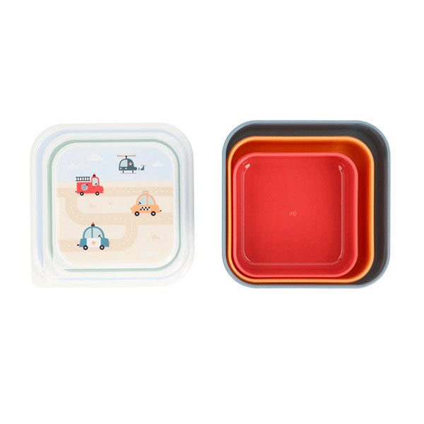 3 Cajas Almuerzo City Cars Tutete
