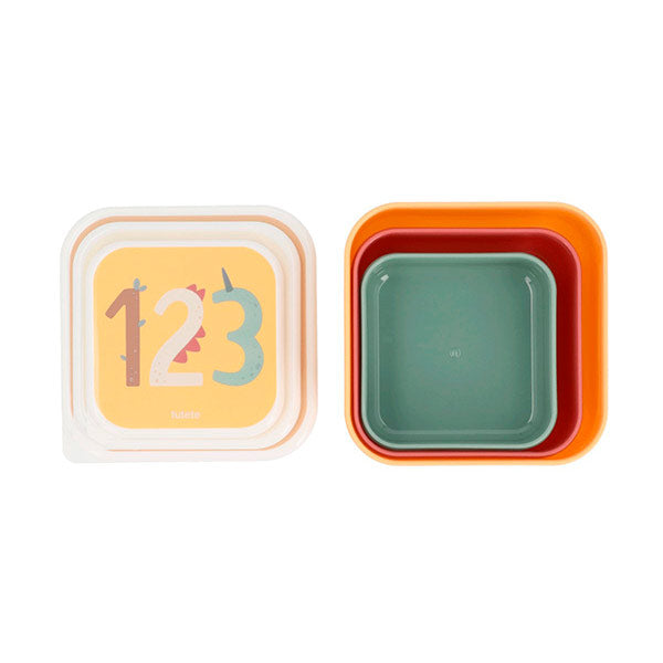 3 Cajas Almuerzo Funny Letters Tutete