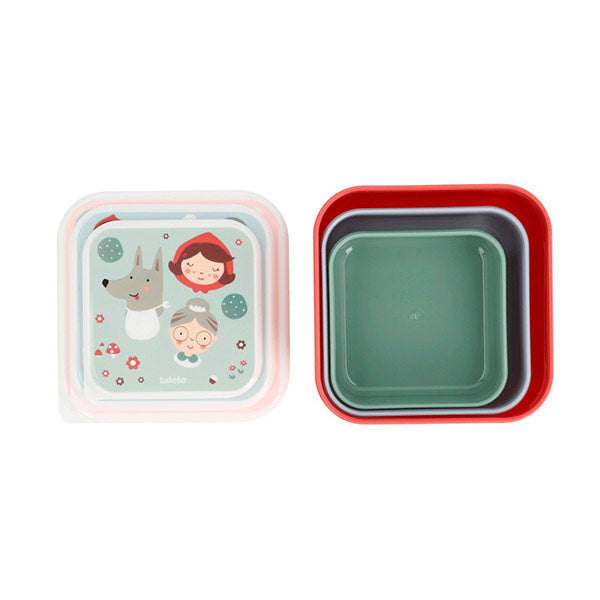 3 Cajas Almuerzo Little Red Tutete
