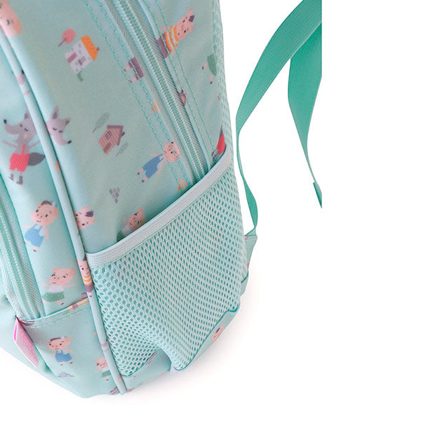 Mochila Mediana The Three Little Pigs Con Llavero Tutete