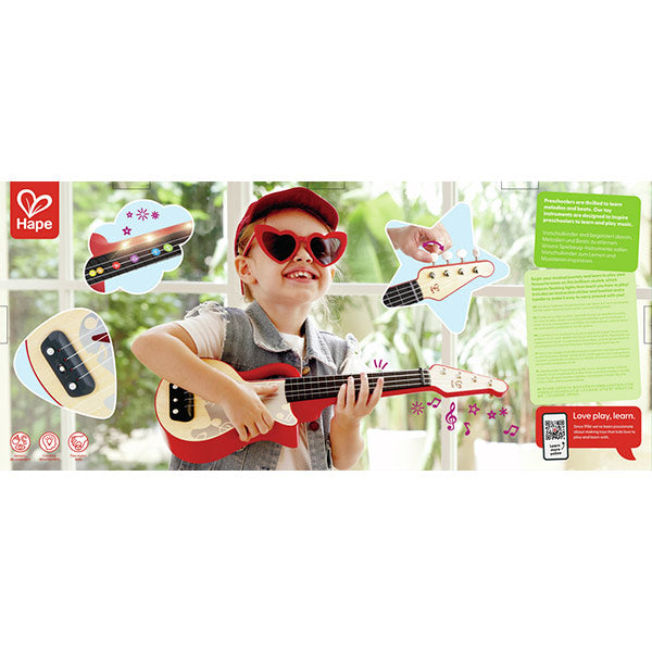 Aprende Ukelele Con Luces Rojo