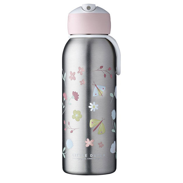 Botella Isotérmica Little Dutch Flip-Up 350 ml Flores y Mariposas