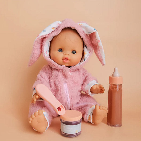 Box Biberón Y Potito Chocolate Comida Para Muñecos Tiny Harlow