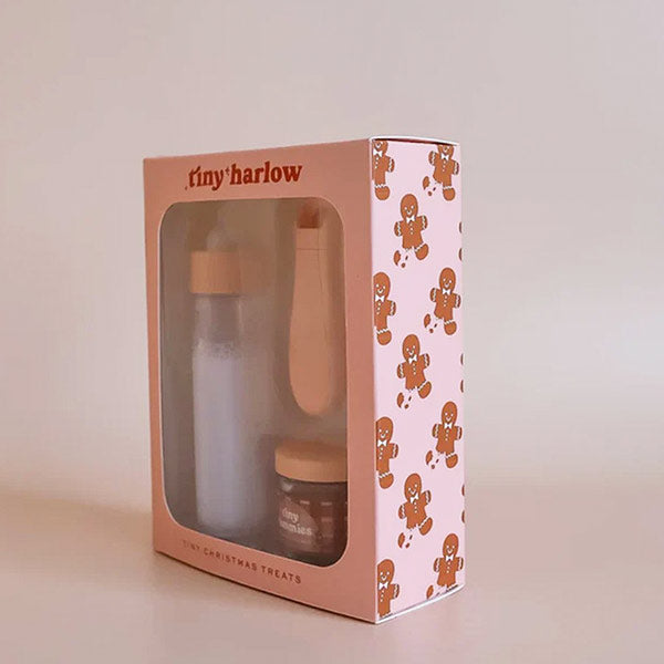 Box Navidad Biberón Leche y Potito y Cuchara Muñecos Tiny Harlow