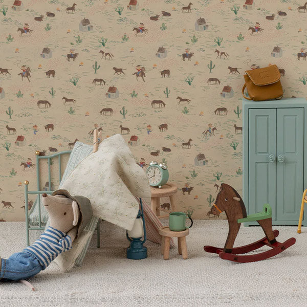 Caballito Balancín Ratones Maileg Marrón Oscuro