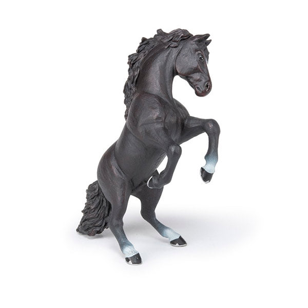 Caballo Negro Alzado Animales Juguete Papo