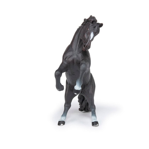 Caballo Negro Alzado Animales Juguete Papo