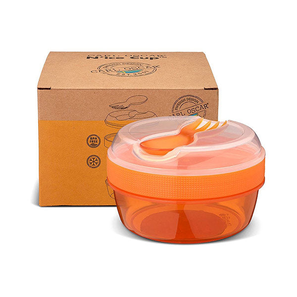 Caja Almuerzo con Tapa Refrigerante N'ice Cup Naranja