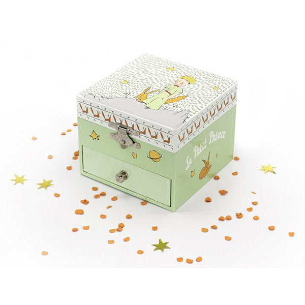 Caja Música Principito Jardín Brilla En Oscuridad