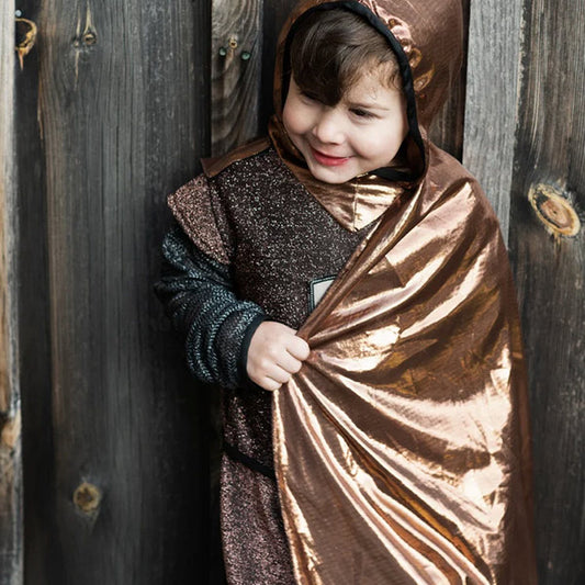 Capa Túnica de Caballero de Cobre Brillante 5-6 años Great Pretenders