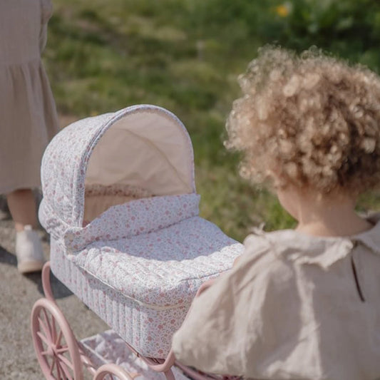 Carrito Muñecas Metal Flores Little Dutch