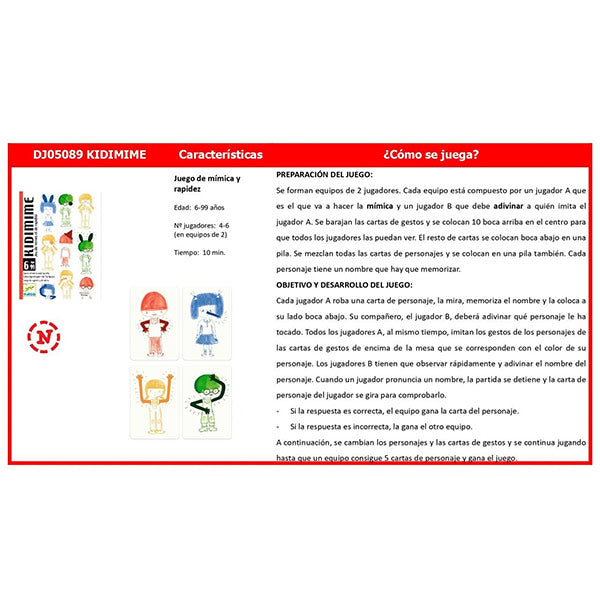 Cartas Kidimime Djeco