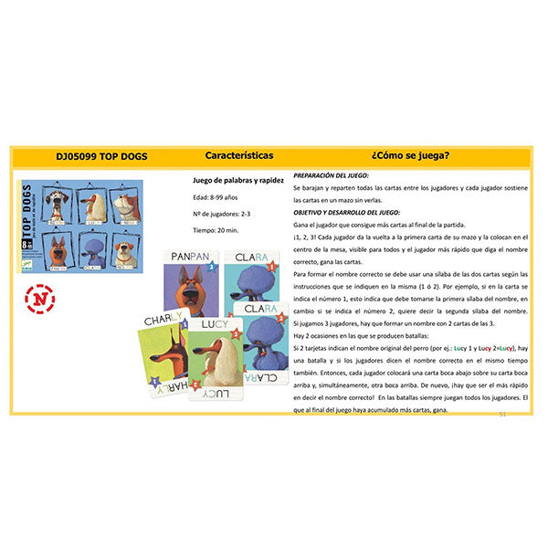 Cartas Top Dogs Djeco