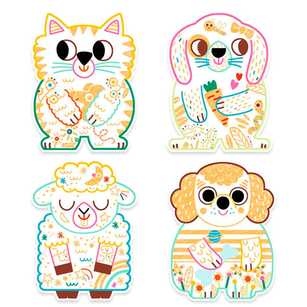 Colorear Animales Domésticos Efecto Mágico Djeco
