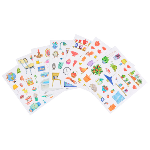 Cuaderno Pegatinas Y Colorear Gran Familia Moulin Roty