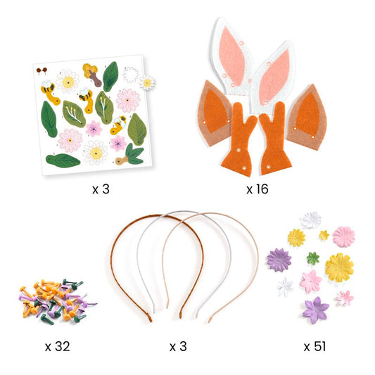 DIY Diademas Flower Friends Djeco