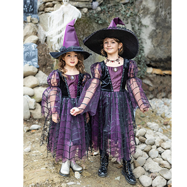 Disfraz Vestido Bruja Amethyst Araña 7-8 Años Great Pretenders