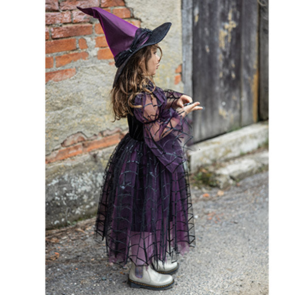 Disfraz Vestido Bruja Amethyst Araña 7-8 Años Great Pretenders
