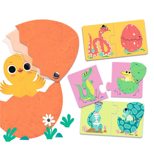 Educativos Puzzle Dúo Huevos Divertidos Djeco