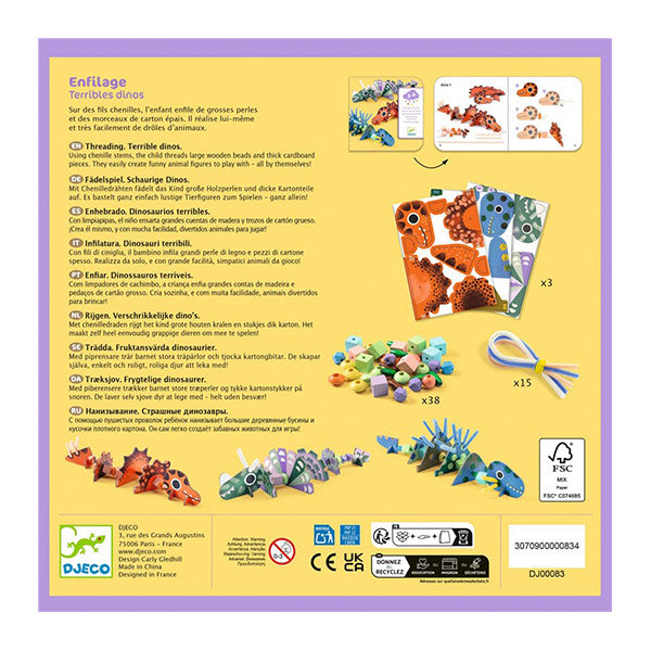 Ensartes Dinosaurios Terribles Djeco