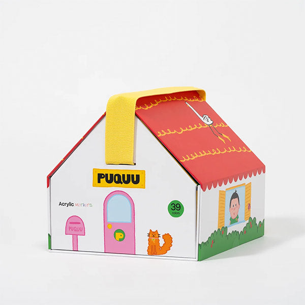Estuche Casa Rotuladores Acrílicos 39 Colores Puquu