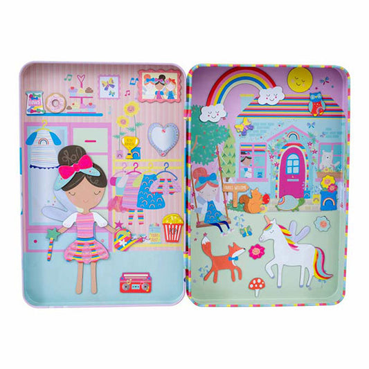 Estuche Metal Juego Magnético Rainbow Fairy Floss And Rock