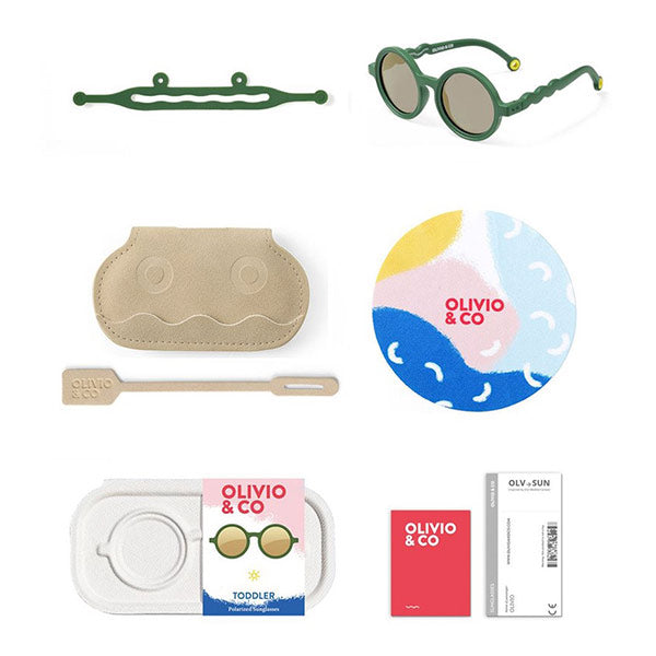 Gafas Sol Round Cactus Green 18-36 meses Olivio And Co