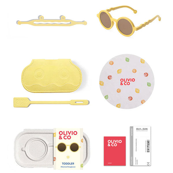 Gafas Sol Round Citrus Yellow 18-36 meses Olivio And Co