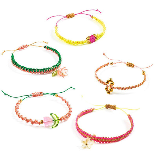 Hacer Pulseras de Macramé Rosas Djeco