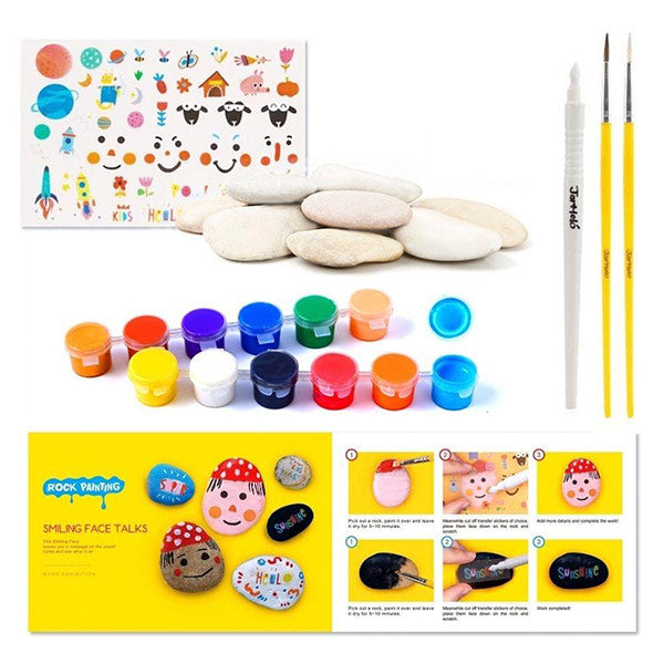 Kit Creativo Pintar Piedras Jarmelo