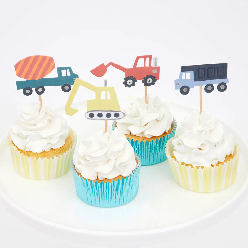 Kit Cupcakes Construcción Meri Meri 24 uds
