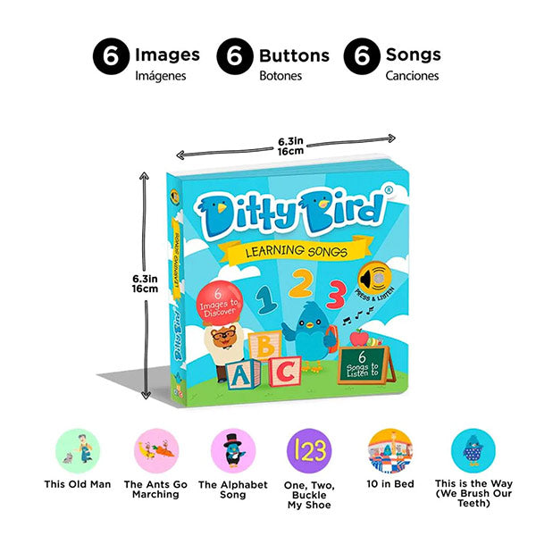 Libro Sonidos Recargable Ditty Bird Learning Songs