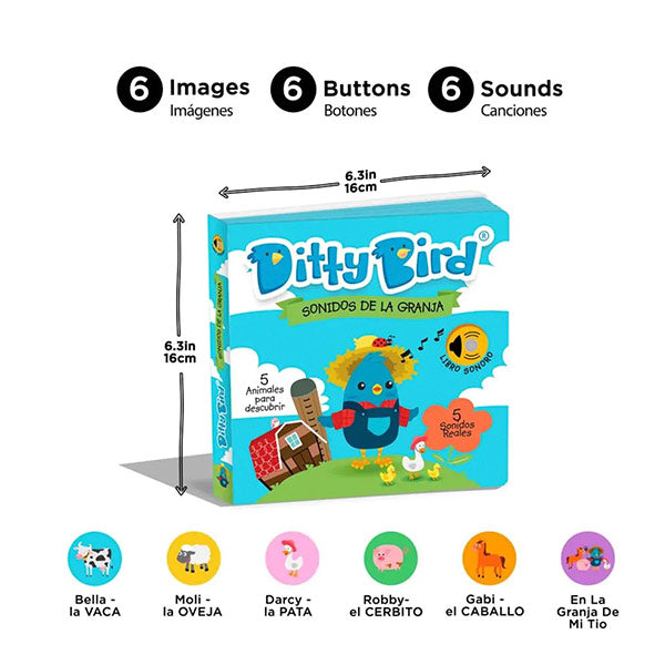 Libro Sonidos Recargable Ditty Bird Sonidos Granja
