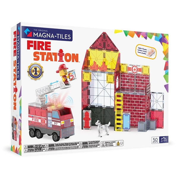 MagnaTiles Estación Bomberos 50 Piezas