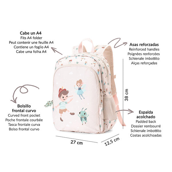 Mochila Mediana The Wooden Boy + Llavero Tutete