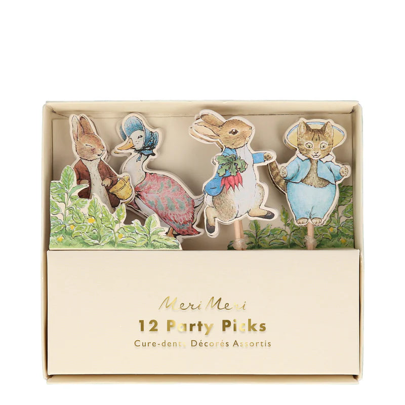 Palillos Fiesta Meri Meri Peter Rabbit 12 uds