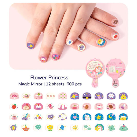 Pegatinas Para Uñas Con Espejo Princesa Floral