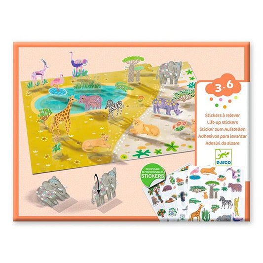 Pegatinas Reutilizables Animales Djeco