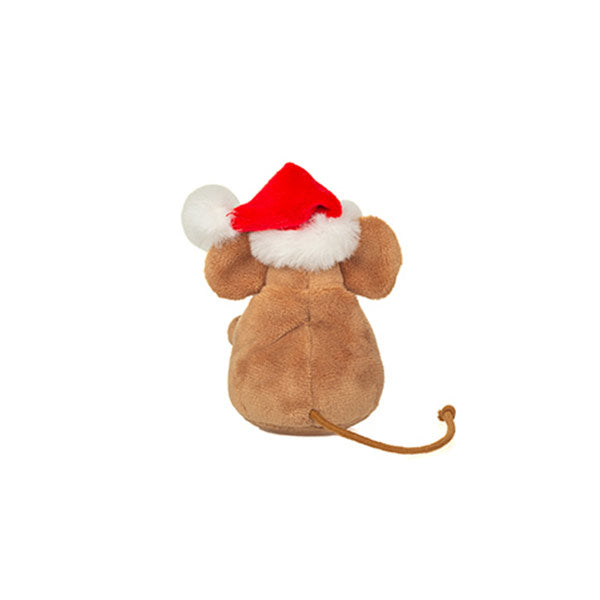 Peluche Ratón Navideño Con Corona Navidad 11 cm