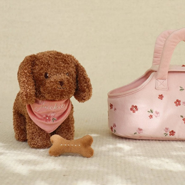 Perrito Peluche Jackie Con Bolsa Little Dutch