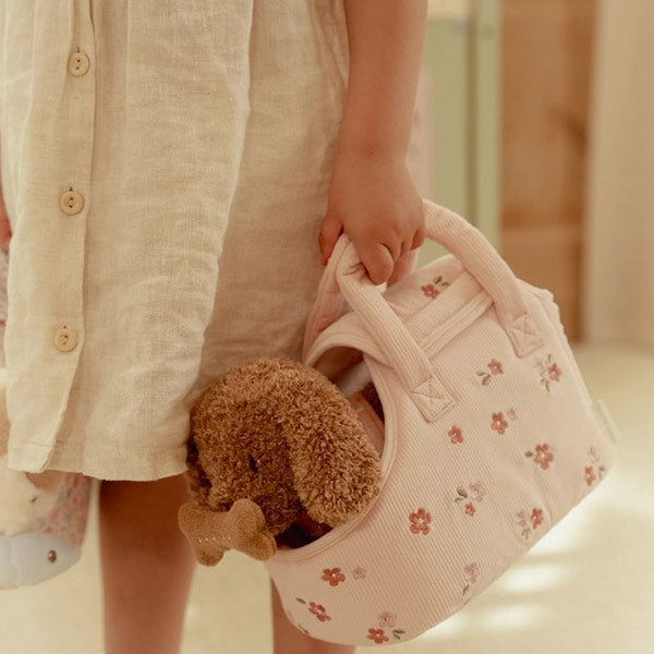 Perrito Peluche Jackie Con Bolsa Little Dutch