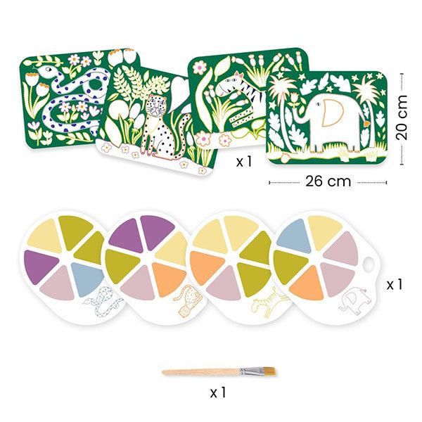 Pintura Con Paleta Los Animales Salvajes Djeco