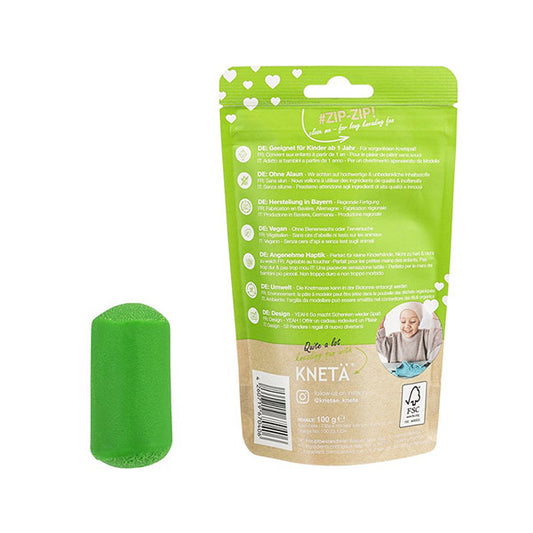 Plastilina Vegana Kneta Verde 100g Bolsa Cierre Zip