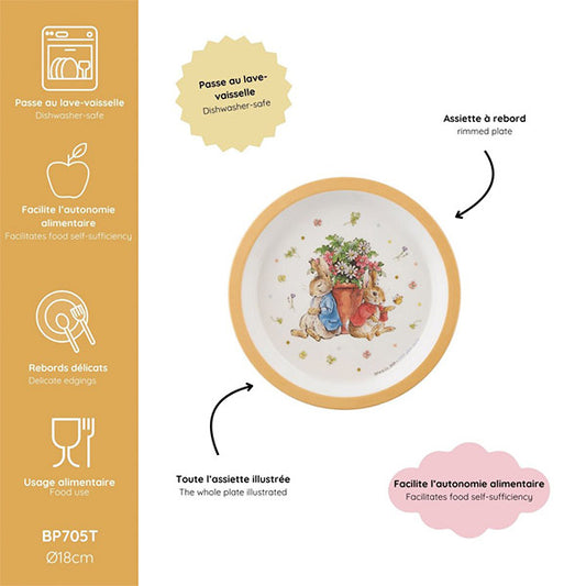 Plato Bebé Amarillo 18 cm Petit Rabbit Petit Jour