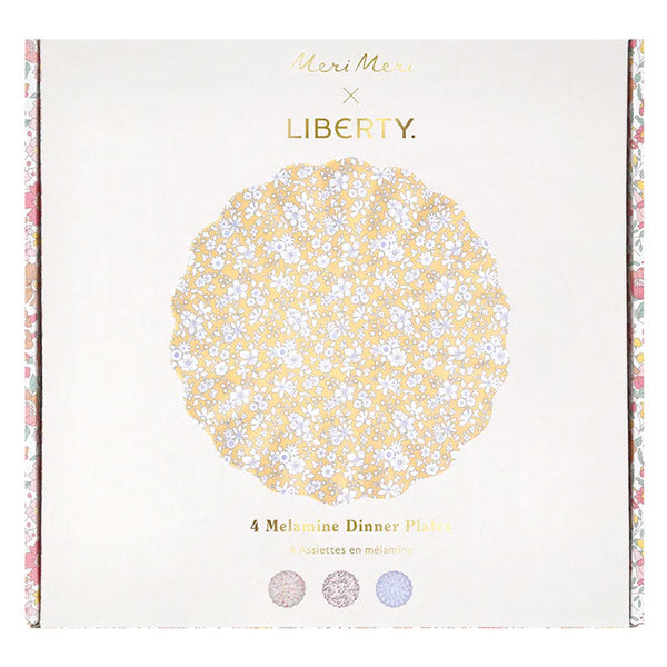 Platos Grandes Meri Meri x Liberty Mixed Set 4 Platos Reutilizables