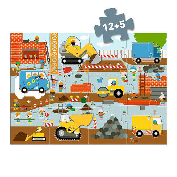 Puzzle Gigante Sitio de Construcción Djeco