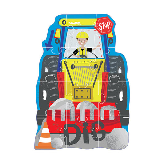 Puzzle Rompecabezas Con Forma Contrucciones 12 piezas